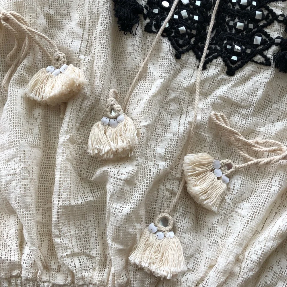 VINEET BAHL cream Iona lace embroidered top